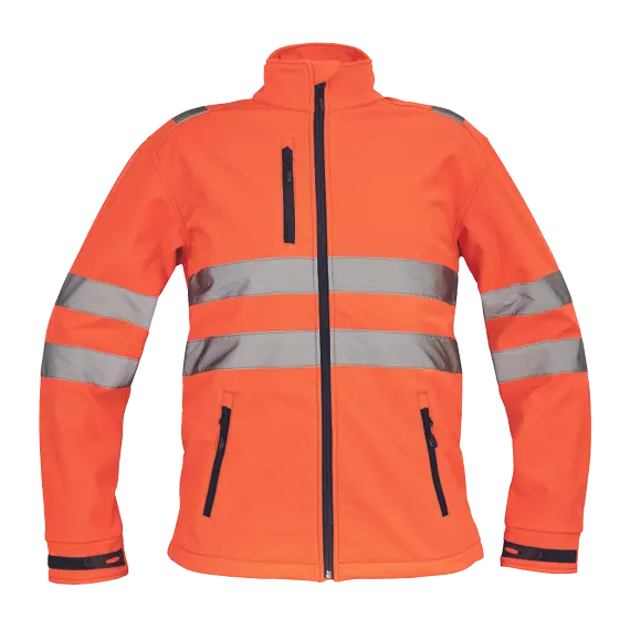 Cerva Murcia láthatósági softshell kabát, narancssárga, 3XL