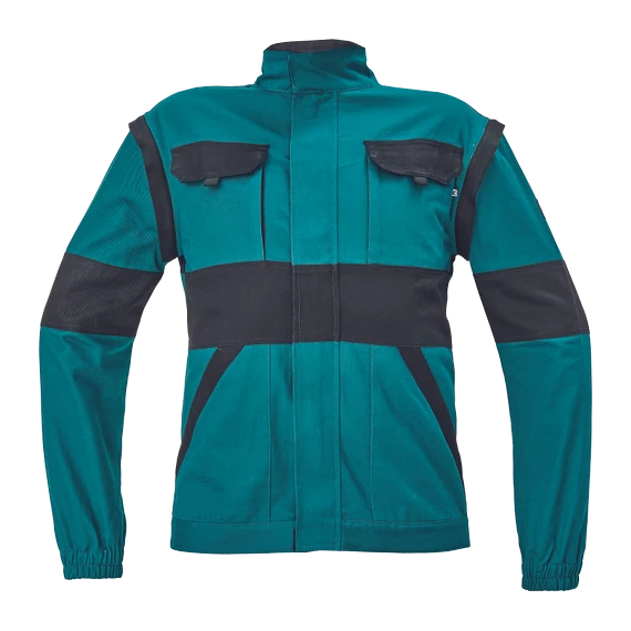 Cerva Max Neo munkáskabát, pamut, fekete-zöld, 68