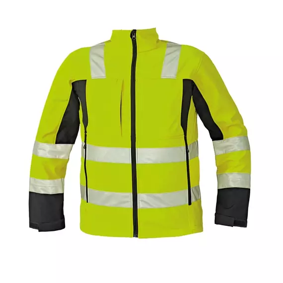 Cerva Malton softshell láthatósági kabát, sárga, XL
