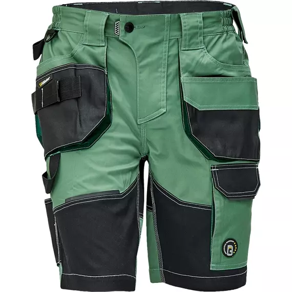 Cerva Dayboro munkavédelmi rövidnadrág, sokzsebes, zöld-fekete, 50