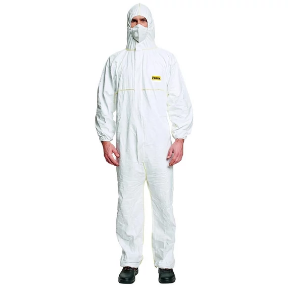 Cerva DuPont CHF5CB védőoverall speciális munkához, fehér, M