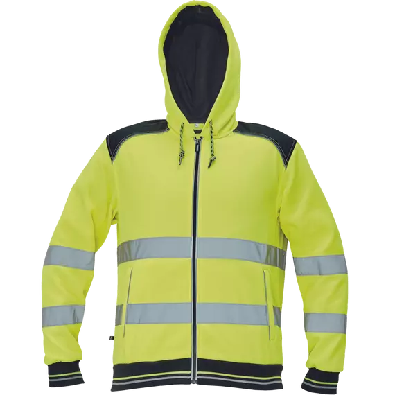 Cerva Knoxfiled Hi-Vis láthatósági kapucnis pulóver sárga, XL