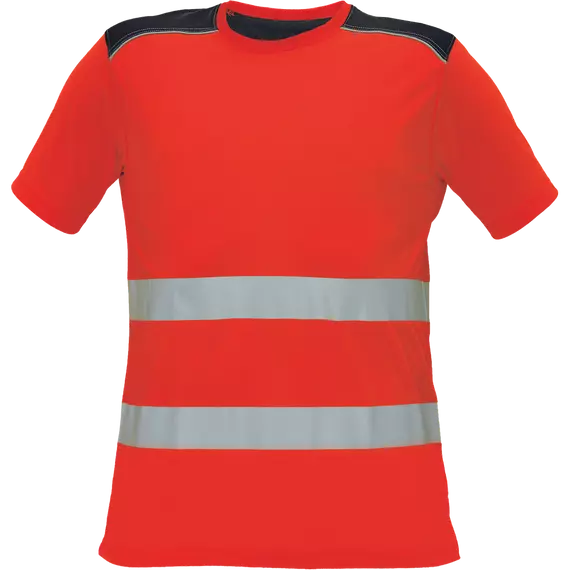 Cerva Knoxfiled Hi-Vis rövid újjú láthatósági poló piros, XL