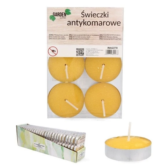 Chomik szúnyogriasztó teamécses, 6db