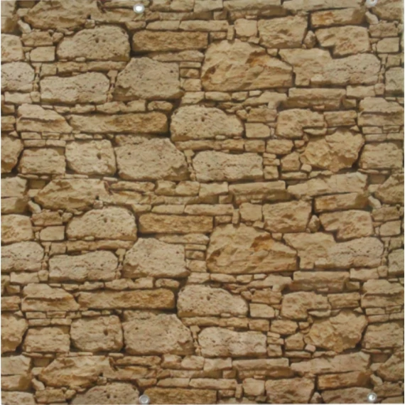 Chomik dekor árnyékoló kerítés erkélyre kőmintával, 90x500cm