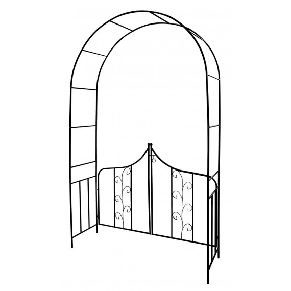 Chomik pergola nyitható kapuval, fém, 138x40x240xcm