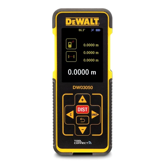 DeWalt DW03050 lézeres távolságmérő, 50m (2db AAA elemmel)
