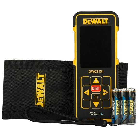 DeWalt DW03101 lézeres távolságmérő, 100m (2db AAA elemmel)