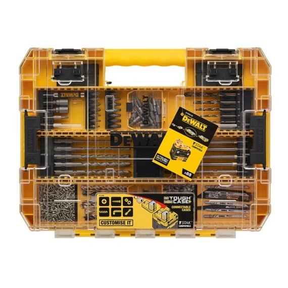 DeWalt DT70763 fúrófej és bitkészlet, 85db-os