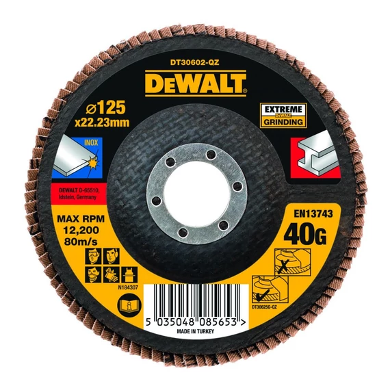 DeWalt DT30602 Extreme lamellás csiszolótárcsa, 125mm, 40G