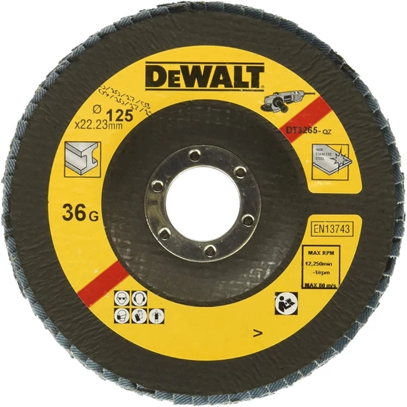 DeWalt DT3265 lamellás csiszolótárcsa, 36G 125mm