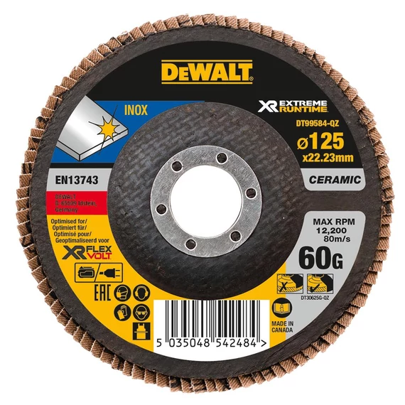 DeWalt DT99584 lamellás köszörűkorong, 60G, 125mm