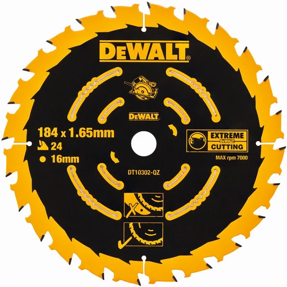 DeWalt DT10302 Extreme körfűrészlap, 24 fog, 184mm
