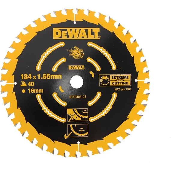 DeWalt DT10303 Extreme körfűrészlap, 40 fog, 184mm