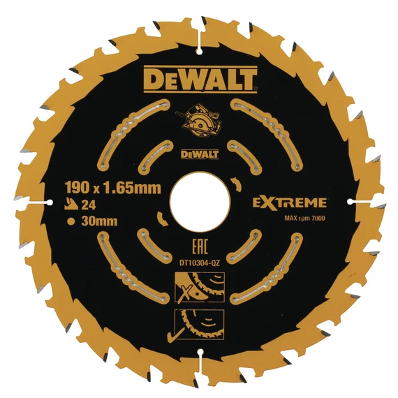 DeWalt DT10304 Extreme körfűrészlap, 24 fog, 190mm
