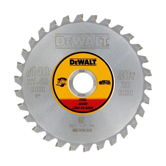 DeWalt DT1923 acélvágó körfűrészlap, 30 fog, 140mm