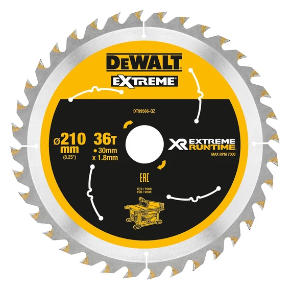DeWalt DT99566 XR körfűrészlap, 36 fog, 210mm