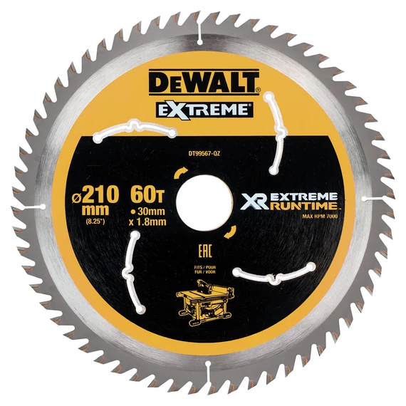 DeWalt DT99567 XR körfűrészlap, 60 fog, 210mm