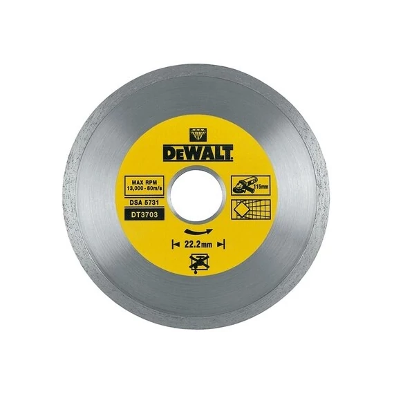 DeWalt DT3703 gyémántszemcsés vágótárcsa, 115mm