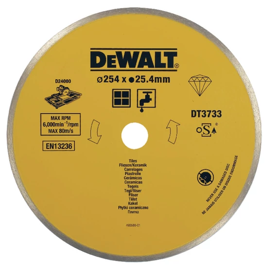 DeWalt DT3733 csempevágó tárcsa, 250mm