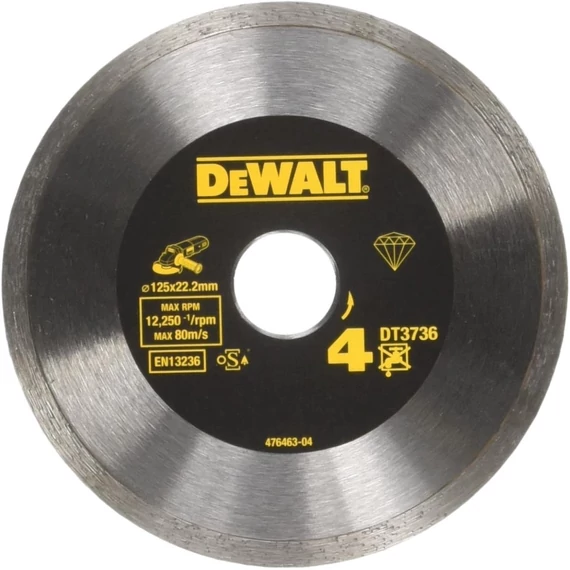 DeWalt DT3736 gyémántszemcsés vágótárcsa, csempékhez, 125mm