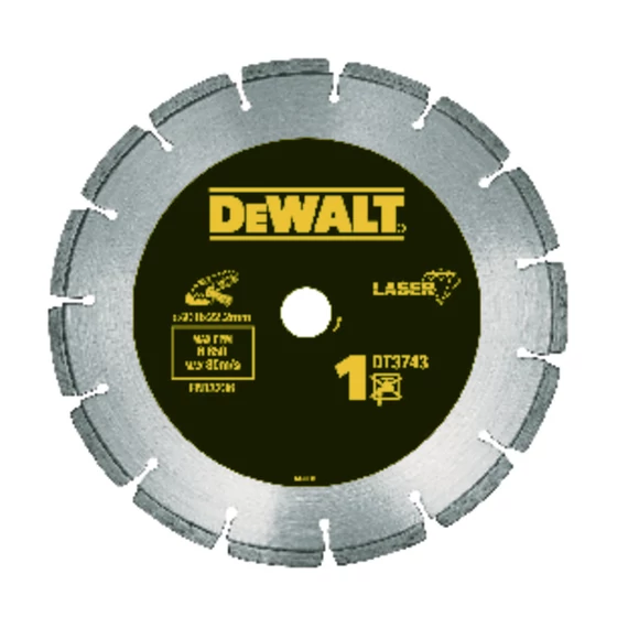 DeWalt DT3743 száraz gyémánt vágótárcsa, 230mm