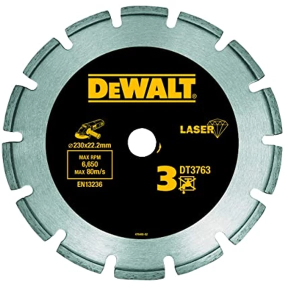 DeWalt DT3763 gyémántszemcsés vágótárcsa, 230mm