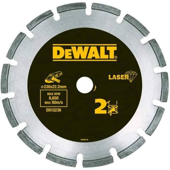 DeWalt DT3773 száraz gyémánt vágótárcsa, 230mm