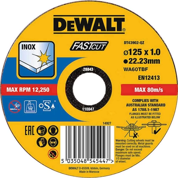 DeWalt DT43902 vágótárcsa, 125mm