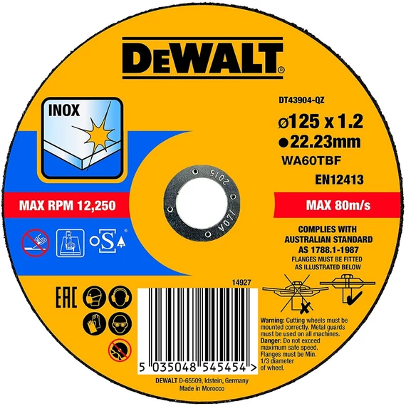 DeWalt DT43904 vágótárcsa, 125mm
