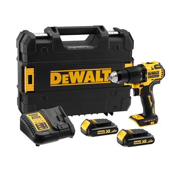 DeWalt DCD709S2T XR akkus ütvefúró, 18V, 1/2", 65Nm (2db 1.5Ah akkuval és töltővel)