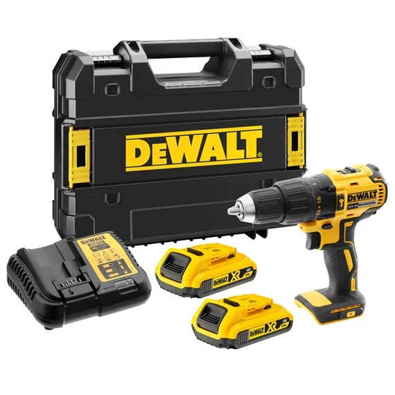 DeWalt DCD778D2T Akkus ütvefúrós csavarozó 65Nm, 2x2.0Ah akkuval és töltővel