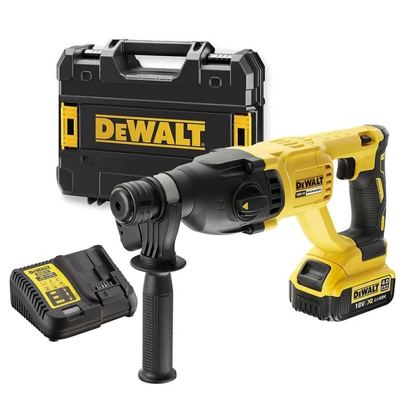 DeWalt DCH133M1 XR akkus fúrókalapács, SDS Plus, 18V, 2.6J (1db 4.0Ah akkuval és töltővel)