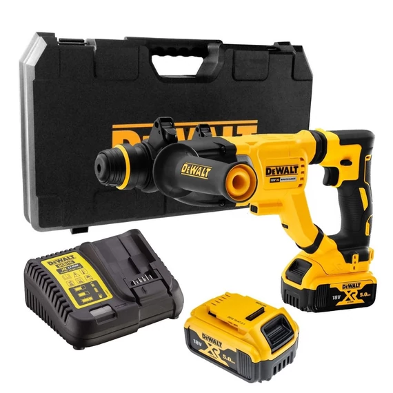 DeWalt DCH263P1 XR akkus fúrókalapács, SDS Plus, 18V, 3J (1db 5.0Ah akkuval és töltővel)