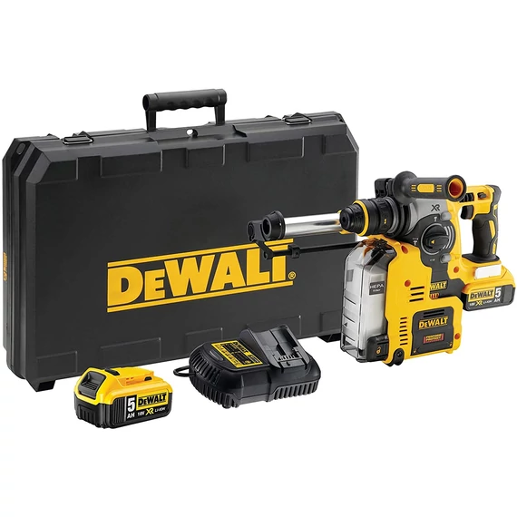 DeWalt DCH275P2 XR akkus fúrókalapács, SDS-Plus, 18V, 2.1J (2db 5.0Ah akkuval és töltővel)