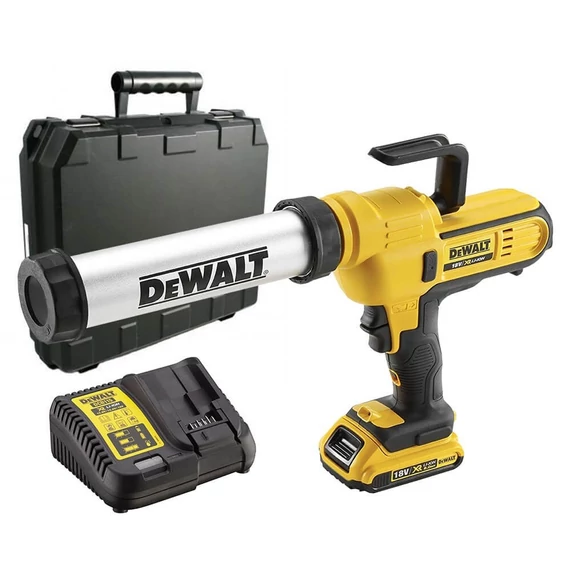 DeWalt DCE571D1 XR akkus kinyomó pisztoly, 18V, 400ml (1db 2.0Ah akkuval és töltővel)