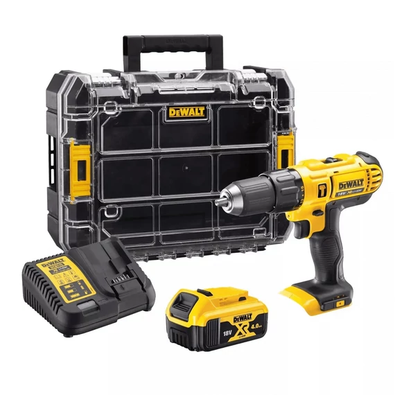 DeWalt DCD776M1T XR akkus fúró-csavarozógép, 18V, 1.5-13mm, 42Nm (1db 4Ah akkuval és töltővel)