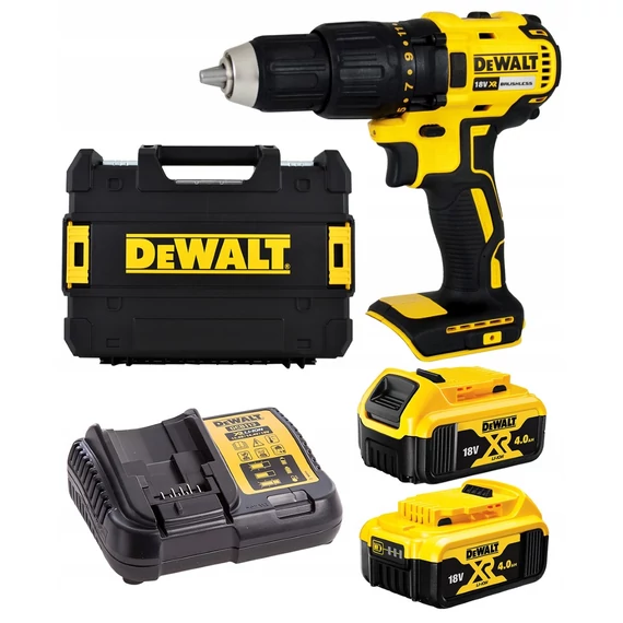 DeWalt DCD777M2T XR akkus fúró-csavarozógép, 18V, 13mm, 65Nm (2db 4Ah akkuval és töltővel)