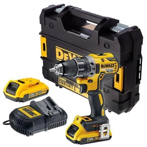 DeWalt DCD791D2 XR akkus fúró-csavarozó, 18V, 1.5-13mm, 70Nm (2db 2.0Ah akkuval és töltővel)