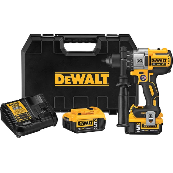 DeWalt DCD991P2 XR akkus fúró-csavarozó, 18V, 1.5-13mm, 95Nm (2db 5.0Ah akkuval és töltővel)
