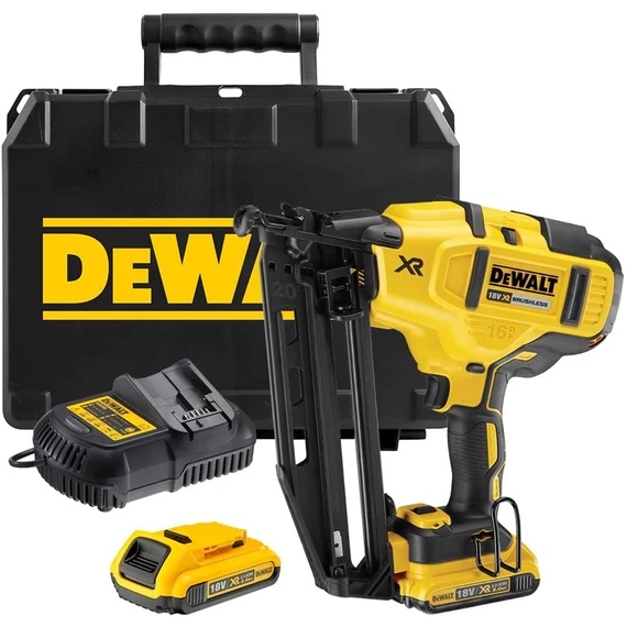 DeWalt DCN660D2 XR akkus szögbelövő, 18V, 32-63mm (2db 2.0Ah akkuval és töltővel)
