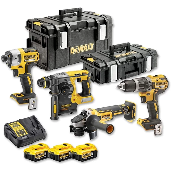 DeWalt DCK422P3 XR akkus gépszett (4 gép, 3db akkuval és töltővel, 2 kofferrel)