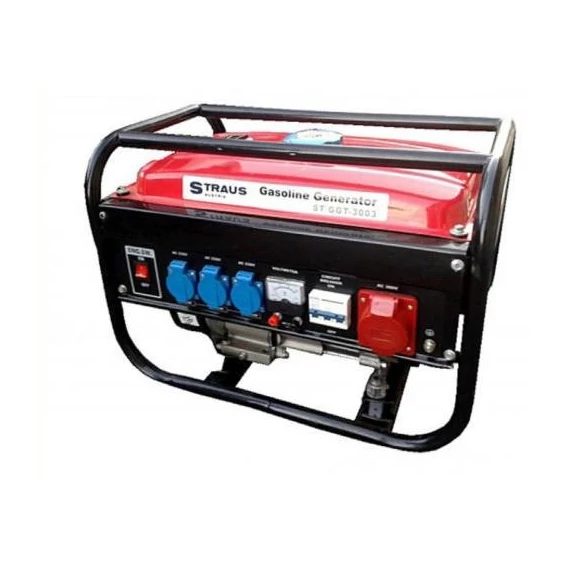 Straus benzinmotoros generátor - áramfejlesztő GGT3003 3500W 196ccm 6,5LE