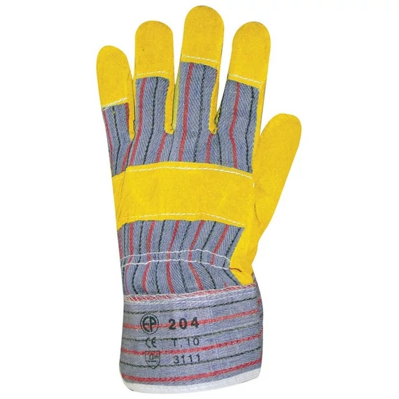 EP marhahasíték/ csíkos kézháttal és tenyérbéléssel, sárga, 10