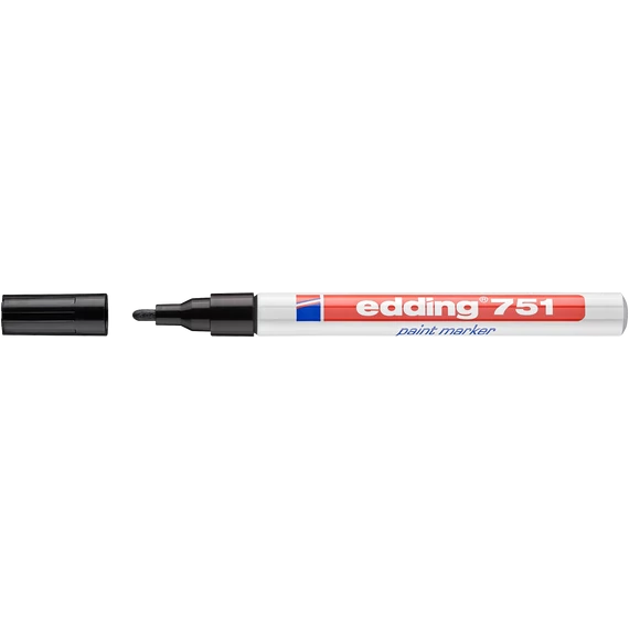 Edding 751 lakk jelölőfilc, kerek, fekete, 1-2mm