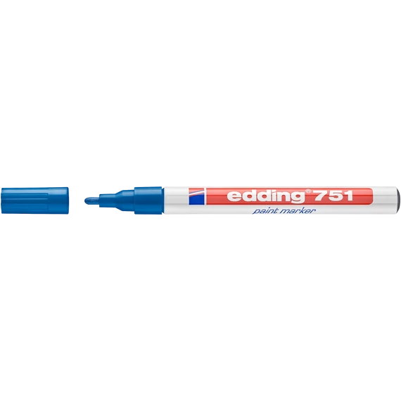 Edding 751 lakk jelölőfilc, kerek, kék, 1-2mm