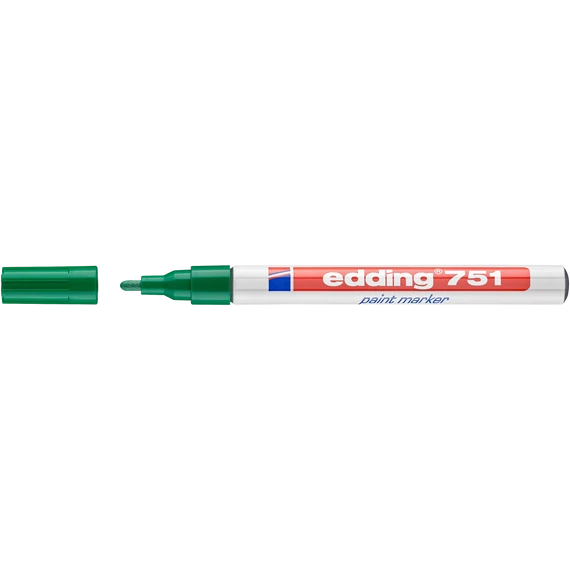 Edding 751 lakk jelölőfilc, kerek, zöld, 1-2mm