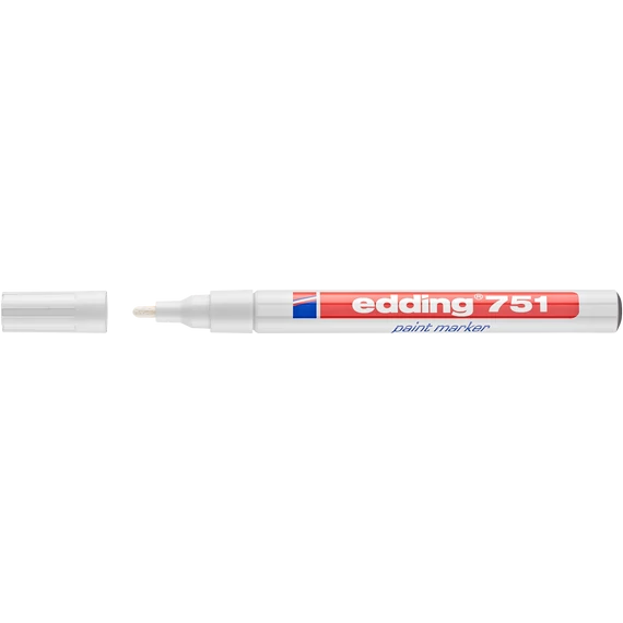 Edding 751 lakkmarker, kerek, fehér, 1-2mm