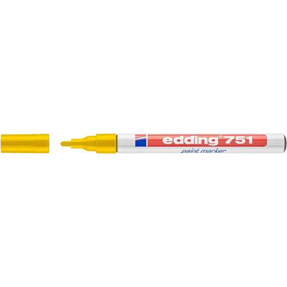 Edding 751 lakk jelölőfilc, kerek, sárga, 1-2mm