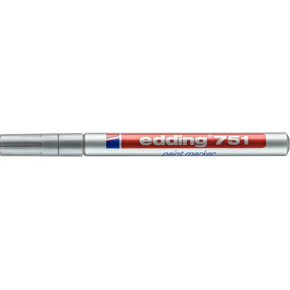 Edding 751 lakkfilc, kerek, ezüst, 1-2mm